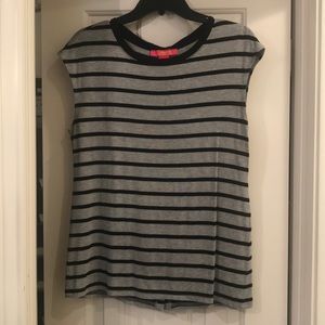 Catherine Striped Sleeveless Top with Bow Detail